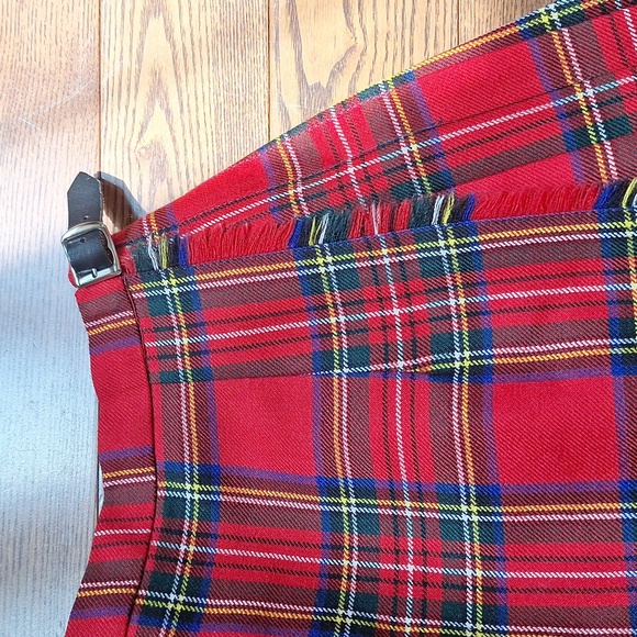 Red tartan skirt 100% wool - Picture 3 of 6